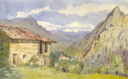 E.H. Lawson - Late 19th Century Watercolour, Alpine Landscape