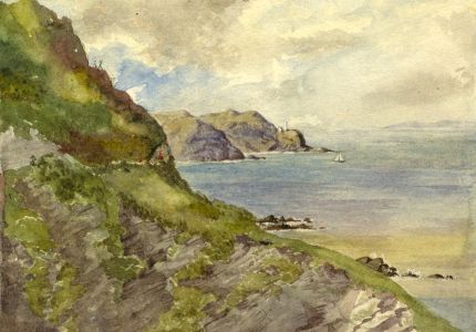 E.H. Lawson - Late 19th Century Watercolour, Bull Point Lighthouse