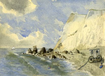 E.H. Lawson - 1886 Watercolour, Bonchurch, Isle of Wight