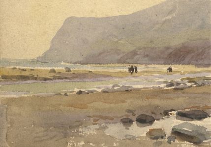 C.E. Hannaford RBA - Early 20th Century Watercolour, Figures on a Beach