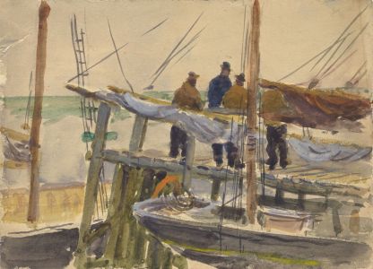 C.E. Hannaford RBA - Early 20th Century Watercolour, The Fishermen