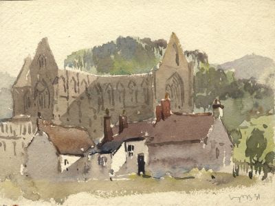 C.A. Hannaford RBA - Mid 20th Century Watercolour, Cathedral Ruins