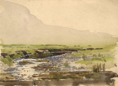 C.E. Hannaford RBA - Early 20th Century Watercolour, River on the Moor