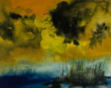 1974 Watercolour - Fishing Boats in a Storm