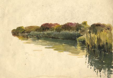 C.A. Hannaford RBA - Mid 20th Century Watercolour, The River Bank