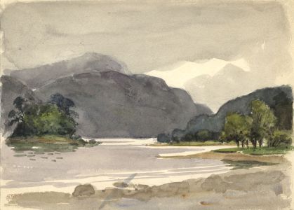 C.A. Hannaford RBA - Mid 20th Century Watercolour, Lake Scene