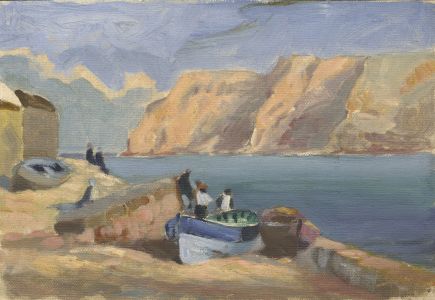 C.A. Hannaford RBA - Mid 20th Century Oil, In the Cove