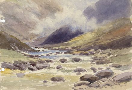 C.A. Hannaford RBA - Mid 20th Century Watercolour, Highland River