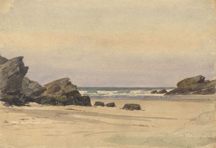 C.A. Hannaford RBA - Mid 20th Century Watercolour, Beach Scene