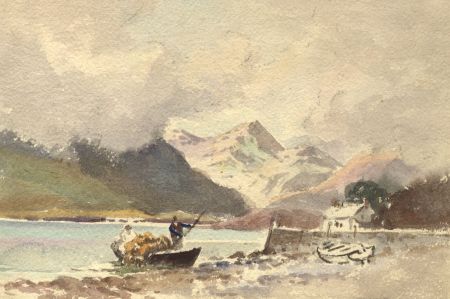 C.A. Hannaford RBA - Mid 20th Century Watercolour, Boat on the Lake