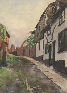 C.A. Hannaford RBA - Mid 20th Century Watercolour, Up the Hill