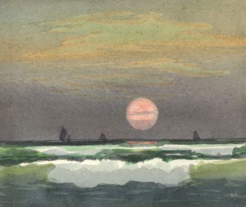 C.A. Hannaford RBA - Mid 20th Century Watercolour, Sunset