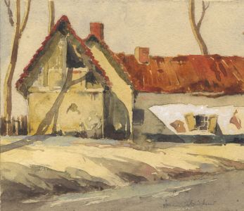 C.A. Hannaford RBA - Mid 20th Century Watercolour, Farm