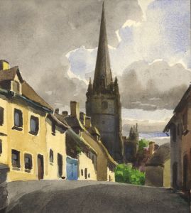 C.A. Hannaford RBA - Mid 20th Century Watercolour, Town Church