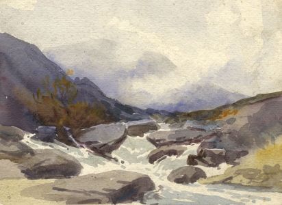 C.A. Hannaford RBA - Mid 20th Century Watercolour, Rushing River
