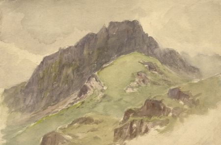 C.E. Hannaford RBA - Early 20th Century Watercolour, Mountain Walk