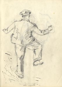 C.A. Hannaford RBA - Mid 20th Century Graphite Drawing, Dancing Man