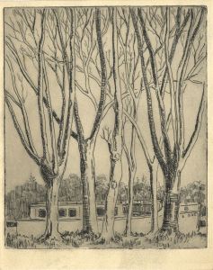 C.A. Hannaford RBA - Mid 20th Century Etching, Trees
