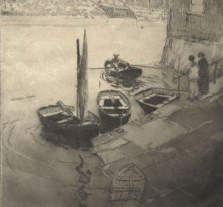 C.A. Hannaford RBA - Mid 20th Century Etching, Harbour