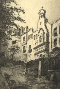 C.A. Hannaford RBA - Mid 20th Century Etching, Church