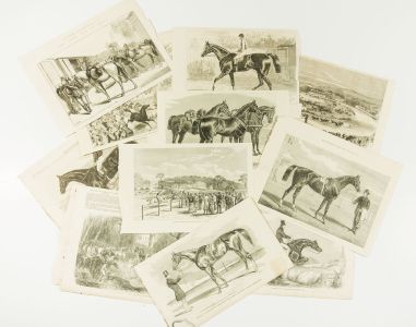 Illustrated London News - Set of 11 Late 19th Century Wood Engravings, Horses
