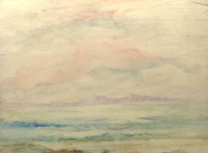 Chris Adams RMS - Mid 20th Century Watercolour, Mountains in a Landscape