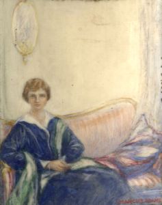 Chris Adams RMS - Mid 20th Century Watercolour, Portrait of a Seated Woman