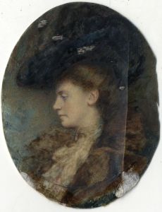 Chris Adams RMS - Mid 20th Century Watercolour, Portrait of a Woman in a Hat