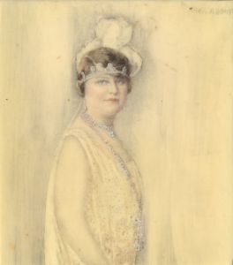 Chris Adams RMS - Mid 20th Century Watercolour, A Finely Dressed Woman