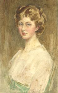 Chris Adams RMS - 1954 Watercolour, Portrait of a Woman