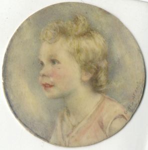 Chris Adams RMS - Mid 20th Century Watercolour, Portrait of a Child