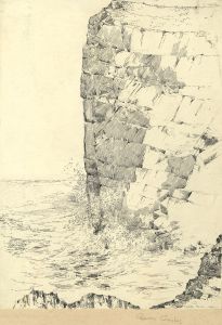 Marcus Adams - 1927 Pen and Ink Drawing, Thurba Point, Gower Coast