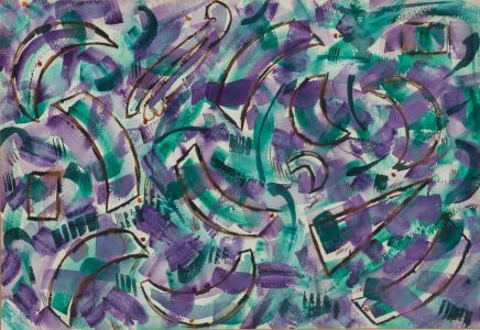 Rosalind Adams (née Thuillier) - Contemporary Watercolour, Abstract Composition