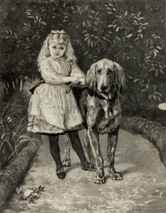Heywood Hardy - 1875 Wood Engraving, He Wont Hurt You! - Illustrated London News