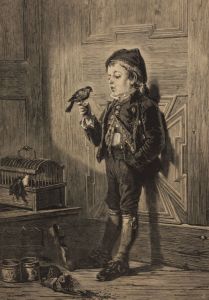After C. Schloesser - 1873 Wood Engraving, The Singing Lesson
