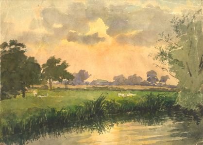 C.E. Hannaford RBA - Early 20th Century Watercolour, By the River