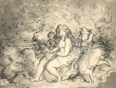 Harold Hope Read - Mid 20th Century Pen and Ink Drawing, Rubenesque Figures