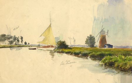 C.A. Hannaford - Mid 20th Century Watercolour, Study for a Dutch Scene