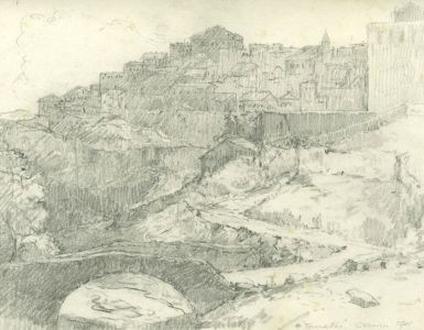 Marcus Adams (1875-1959) - 1925 Graphite Drawing, Tourelles