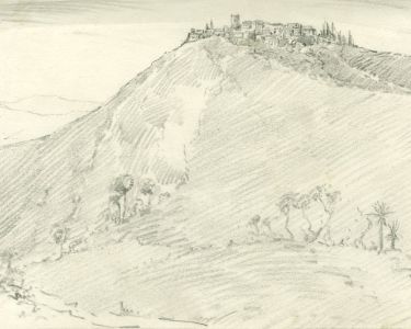 Marcus Adams (1875-1959) - Mid 20th Century Graphite Drawing, Hillside Town