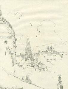 Marcus Adams (1875-1959) - Mid 20th Century Graphite Drawing, View of Paris