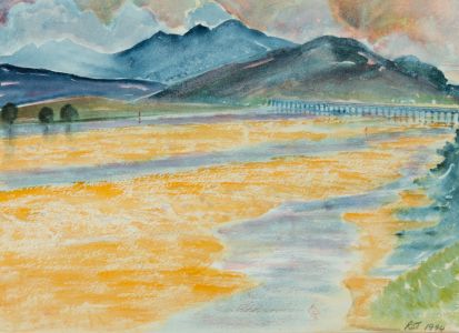 Rosalind Adams (née Thuillier) - 1994 Watercolour, Barmouth Estuary
