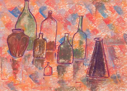 Rosalind Adams (née Thuillier) - Contemporary Pastel, My Bottles