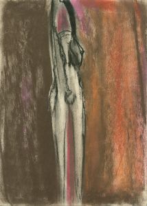 Rosalind Adams (née Thuillier) - Contemporary Pastel, Elongated Nude