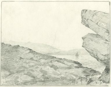 Marcus Adams - 1925 Graphite Drawing, Cap d'Antibes