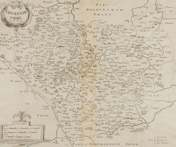 Robert Morden - 18th Century Engraving, Antique Map of Leicestershire