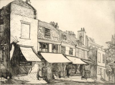 Margaret Rowney (1908-1998) - Mid 20th Century Etching, Highstreet Shops