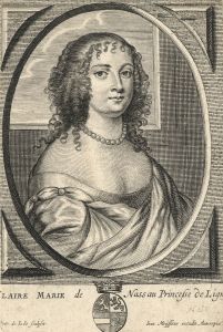 Pieter de Jode II - 1650 Engraving, Claire Marie de Nassau Princesse de Ligne