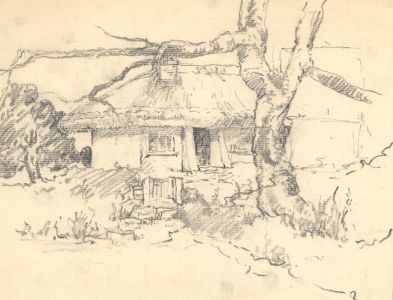Marcus Adams - Early 20th Century Graphite Drawing, Cottage