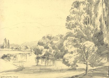 Marcus Adams - 1947 Graphite Drawing, Wargrave